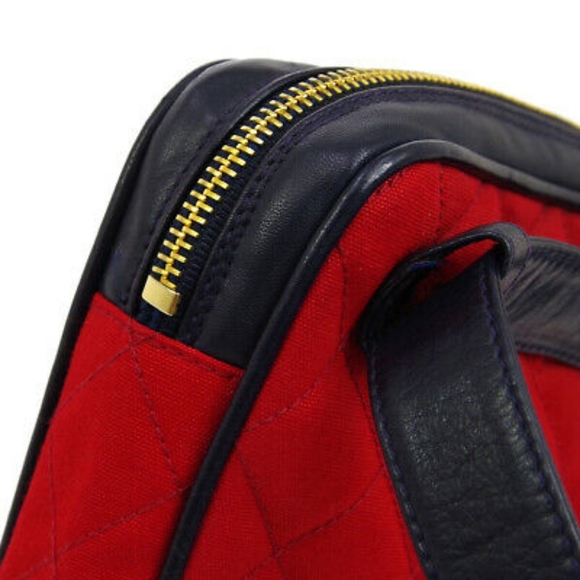 Authentic CHANEL Quilted CC BUM Belt Bag 1747838 Purse Bi-Color Canvas Leather - Picture 9 of 12